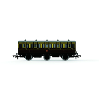 Hornby OO GWR, 6 Wheel Coach, 3rd Class, 2523 - Era 2/3