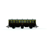 Hornby OO GWR, 6 Wheel Coach, 3rd Class, 2523 - Era 2/3