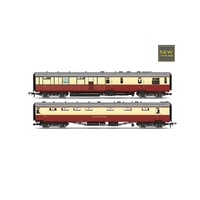 HORNBY OO BR KITCHEN AND BUTTERY CAR & COMPOSITE RESTAURANT - WHITE HORSE 7833 TWIN