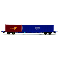 Hornby OO Touax, KFA, Container Wagon with 1 x 20' & 1 x 40' Containers - Era 11