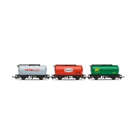 Hornby OO Petrol Tankers, three pack, Various - Era 2/3