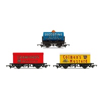 Hornby OO Hornby 'Retro' Wagons, Three Pack, Crawfords Biscuits, Seccotine Tanker, Coleman's Mustard