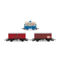Hornby OO Hornby 'Retro' Wagons, three pack, United Dairies Tanker, Jacob's Biscuits, Palethorpes
