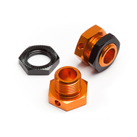 HPI Hex Wheel Adapters 5mm Trophy Buggy (Orange/Black) HPI-101785