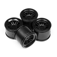 HPI 102824 FT01 Wheel Set (Black/Front 2Pcs/Rear 2Pcs)