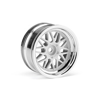 HPI HRE C90 Wheel 26mm Chrome/White (6mm Offset/2Pcs) [106773]