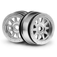 HPI TR-10 Glue-Lock Wheel Matte Chrome (120X60mm/2Pcs)