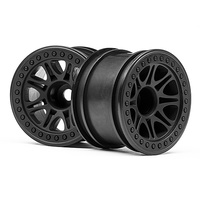 HPI Split 8 Truck Wheel (Black/2Pcs)