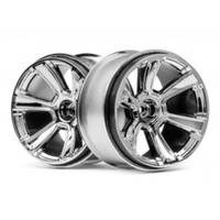 HPI 6-Shot MT Wheel (Chrome/2Pcs) [115324]