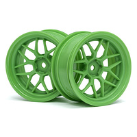HPI Tech 7 Wheel Green 52X26X+6mm Offset (2Pcs)