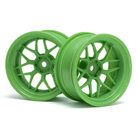 HPI Tech 7 Wheel Green 52X26X+9mm Offset (2Pcs) [116532]