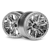 HPI 6-Shot ST Wheel (Chrome/2Pcs)