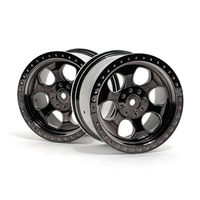 HPI 6 Spoke Wheel Black Chrome (83x56mm) (2) HPI-3161