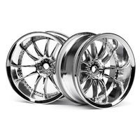 HPI 3282 Work XSA 02C Wheel 26mm Chrome (9mm Offset)