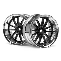HPI 3287 Work XSA 02C Wheel 26mm Chrome/Black (6mm Offset)