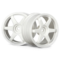 HPI TE37 Wheel 26mm White(Omm Offset)