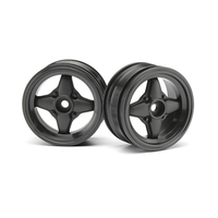 HPI MX60 4 Spoke Wheel Gunmetal (0mm Offset/2PC) HPI-3904
