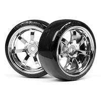 HPI 4739 T-Drift Tire 26mm Rays 57S-Pro Wheel Chrome
