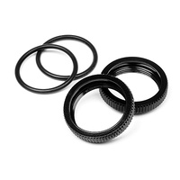 HPI Big Bore Shock Spring Adjust Nut (Black/2Pcs)
