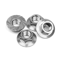 HPI Serrated Flange Nut M4 Silver 4pce HPI-87266