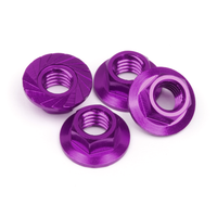 HPI Serrated Flange Nut M4 Purple 4pcs HPI-87268