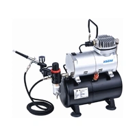 [Scratch and Dent] Hseng Air Compressor with Holding Tank Kit (Includes Hose & HS-80 Airbrush) [AS186K]