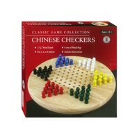 Chinese Checkers,Wood w/Pegs