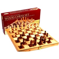 Wooden Chess Set 15in Inlaid