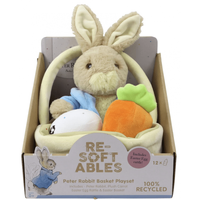 Resoftables Peter Rabbit and Basket 9" Plush Toy