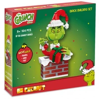 Brickcraft The Grinch up the Chimney 504pc Brick Building Set