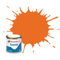 Humbrol Enamel 18 Orange Gloss 14mL Paint