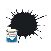 Humbrol Enamel 201 Black Metal 14mL Paint