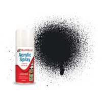 Humbrol Acrylic 21 Black Gloss 150mL Spray Paint