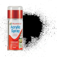 Humbrol Acrylic 21 Black Gloss 150mL Spray Paint