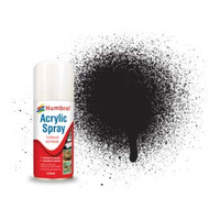 Humbrol Acrylic 33 Black Matt 150mL Spray Paint