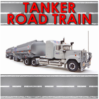 Highway Replicas Tanker Road Train Diecast Model Truck w/Dolly and Tanker Trailers