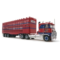Highway Replicas 1/64 Peach LIvestock Semi Diecast Model Truck and Trailer
