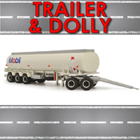 Highway Replicas Tanker Trailer with Dolly Diecast Model