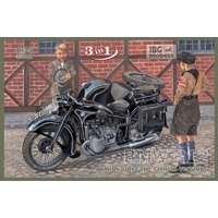 IBG 1/35 BMW R12 with sidecar - civilian version (3 in 1) Plastic Model Kit [35001]