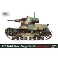 IBG 1/35 7TP Polish Tank - Single Turret LIMITED EDITION Plastic Model Kit 35074L