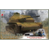 IBG E3501 1/35 TKS Tankette with 20mm Gun Quick Build Tracks with Hataka paint set, brush and glue