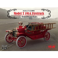 ICM 1/24 Model T 1914 Firetruck, American Car Plastic Model Kit 24004