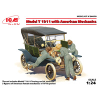 ICM 1/24 Model T 1911 Touring with American Mechanics Plastic Model Kit 24010