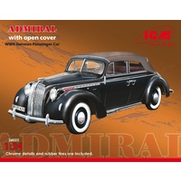 ICM 1/24 Admiral Cabriolet with open cover, WWII German Passenger Car Plastic Model Kit 24022