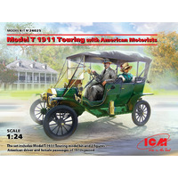 ICM 1/24 Model T 1911 Touring w/American Motorists Plastic Model Kit 24025