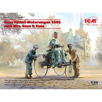 ICM 1/24 Benz Patent-Motorwagen 1886 with Mrs. Benz & Sons Plastic Model Kit