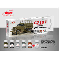 ICM Acrylic paint set for G7107 (WWII US vehicle)