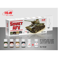 ICM Acrylic paints for Soviet AFV Armored Vehicles