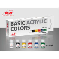 ICM Basic 6 Colour Acrylic Paint Set 3010