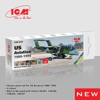 ICM Acrylic Paint Set: US Aviation 1980 - 1990 - 6 Colours